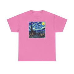 Vincent Van Gogh, Starry Night Capuchin Monkeys Tee, Cute Animal Art Shirt