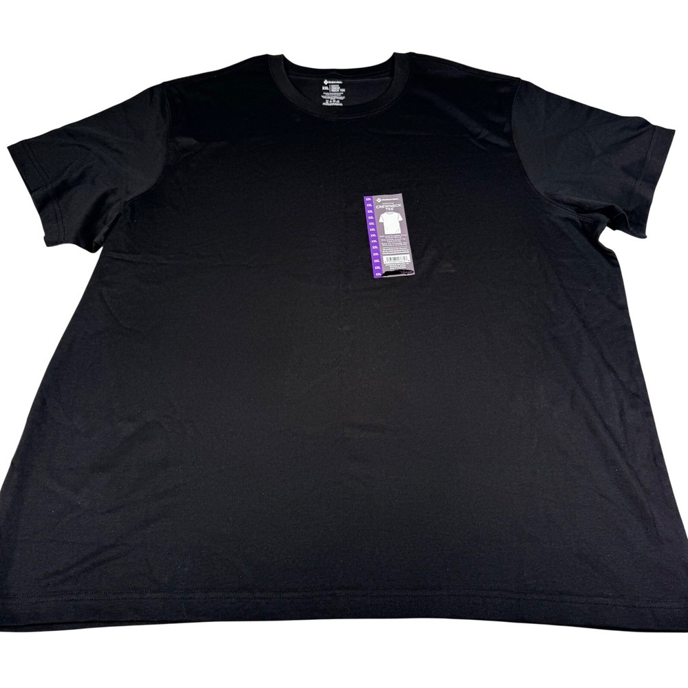 Member’s Mark Essential Crewneck Tee XXL Black Pima Cotton Blend Short Sleeve