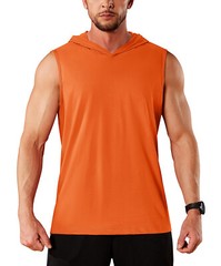 Men’s Casual Workout Hoodie Tank Gym Cotton Sleeveless Quick Dry Muscle T-Shirts