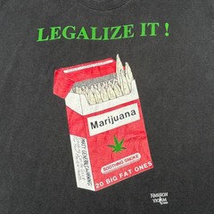 Vintage 1993 Fashion Victim Legalize It 420 Shirt Men’s XL Mary Jane Black