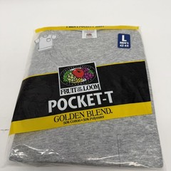Vintage 90s Fruit Of The Loom Pocket T-Shirt Mens L Golden Blend Normcore 3 Pcs