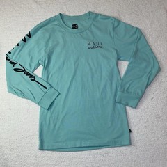 VTG 90’s Maui &Sons Cookie Logo Long Sleeve Celadon Mens Size S w/ Imperfections