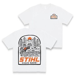 STIHL Into The Woods T-Shirt, Stihl Graphic Tee, Casual Wood Worker Tee, 2 side!