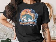 Snorwegian Cruise Line Funny Sleepy Parody T-Shirt Anime Inspired Gamer Tee Unis