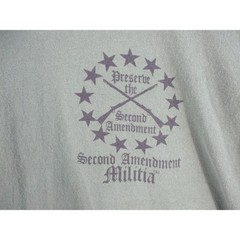 Second Amendment Militia Mens XL Long Sleeve Graphic T-Shirt Green Outlaw Eagle