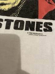 Rolling Stones Europe 1990 Tour Shirt L Brokum Single Stitch Band Rap Tee