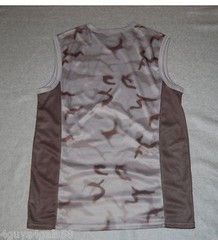 MENS Muscle Tee Shirt BROWN GRAY CAMOUFLAGE S 34-36 M 38-40 L 42-44 Moist. Wick