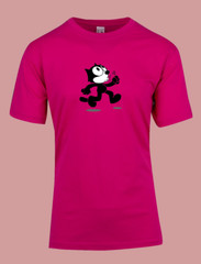 UNISEX MEN WOMENS TEE TSHIRT FELIX THE CAT FACE HAPPY WALKING CARTOON FUN GIFT