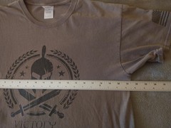 American Spartan Warrior Shirt Men’s Large Brown Victory or Death Molon Label