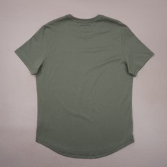 CUTS Curve Hem T Shirt 100% Pima Cotton Mens Large Capers Green NWOT