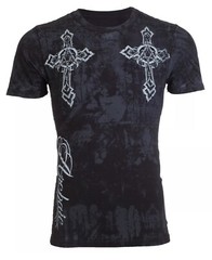 Xtreme Couture by Affliction Men’s T-Shirt Stone Ranger Biker Cross