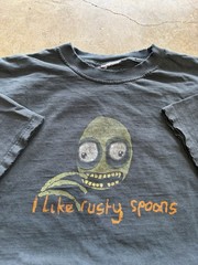 Vintage OG Youtube Salad Fingers i like rusty spoons faded T Shirt Y2K 2000s XL