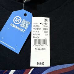 MARKET Men’s Black T-Shirt Size XL Graphic Logo Short Sleeve Crew Neck Tee NWT