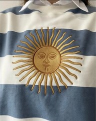 ARGENTINA Buzo Algodón Verano Rayado SOL De Mayo Talle L