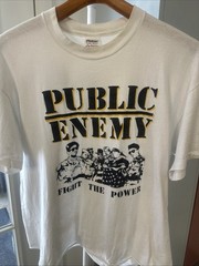 1990’s Vintage Public Enemy “Fight The Power” Chopped XL 23×24.5 Boxy S.Stitch