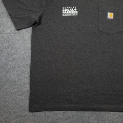 Carhartt Workwear Pocket TShirt Mens Size L Gray Heavyweight Relaxed Fit Graphic