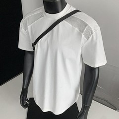 Short Sleeve Men’s T-Shirt with Mesh Shoulders – Quick Dry Breathable US Style
