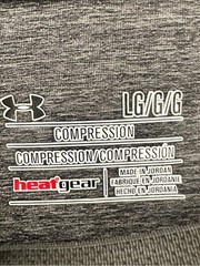 Under Armour HeatGear Mens Compression Shirt Long Sleeve Gray Size Large