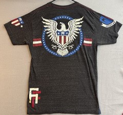 American Fighter by Affliction Men’s XL Gray Eagle Graphic T-Shirt Double Sided