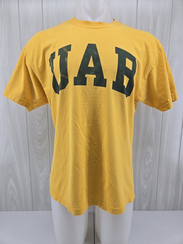 UAB Blazers Birmingham Yellow T SHIRT Large Alabama University