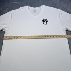 2UNDR Shirt Mens 2XL White 1919 Logo V-Neck Performance Stretch Tee Tagless