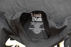 Liquid Death Mens Gold Skull Mountain Water Black Shirt New S-2XL