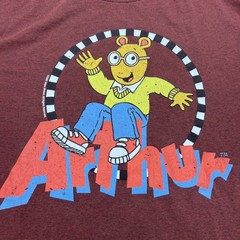 Arthur PBS Cartoon Intro T-Shirt Short Sleeve Red Mens Size 2XL