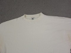 Vintage Galt Sand Shirt Mens Large White Blank Made in USA Single Stitch 90s