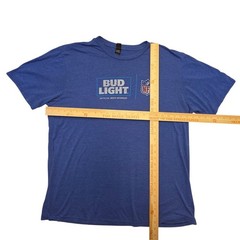 Bud Light NFL Official Beer Sponsor Tri-Blend T-Shirt 2XL Gorpcore Promotional