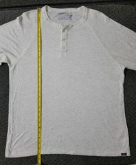 Faherty Cloud Cotton Henley Shirt Heathered Beige Pullover Men’s XL
