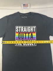 LGBTQA “Straight Outta The Closet” Pride Graphic shirt Unisex Size M Forever 21