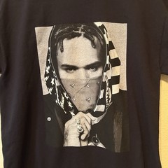 Black Pyramid Chris Brown Bandana Shirt Medium Paisley Breezy R&B Music BG27