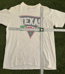Vintage 80s Dallas Texas Distressed Men’s Large White Stedman T-shirt Tee