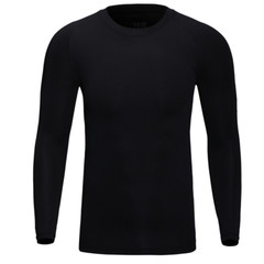 Men Thin Long Sleeve Underwear Johns Winter Sport Basic Crew Tops Shirt No Plush