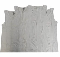 NEW*Reebok Men’s 5 Pack Cotton Classic Ribbed Tanks Undershirts, White, Medium