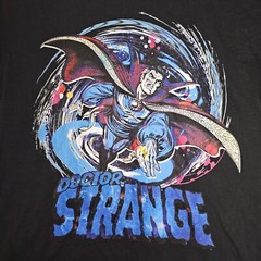 Marvel Realm Shift T-Shirt Doctor Strange Men’s Black Graphic Tee Size Medium
