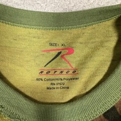 RothCO Shirt Mens XL Green Camo Graphic Tee Hunting Casual Preppy Logo
