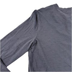 Rhone Long Sleeve Henley Shirt Heather Gray Mens Medium Stretch Pima Cotton