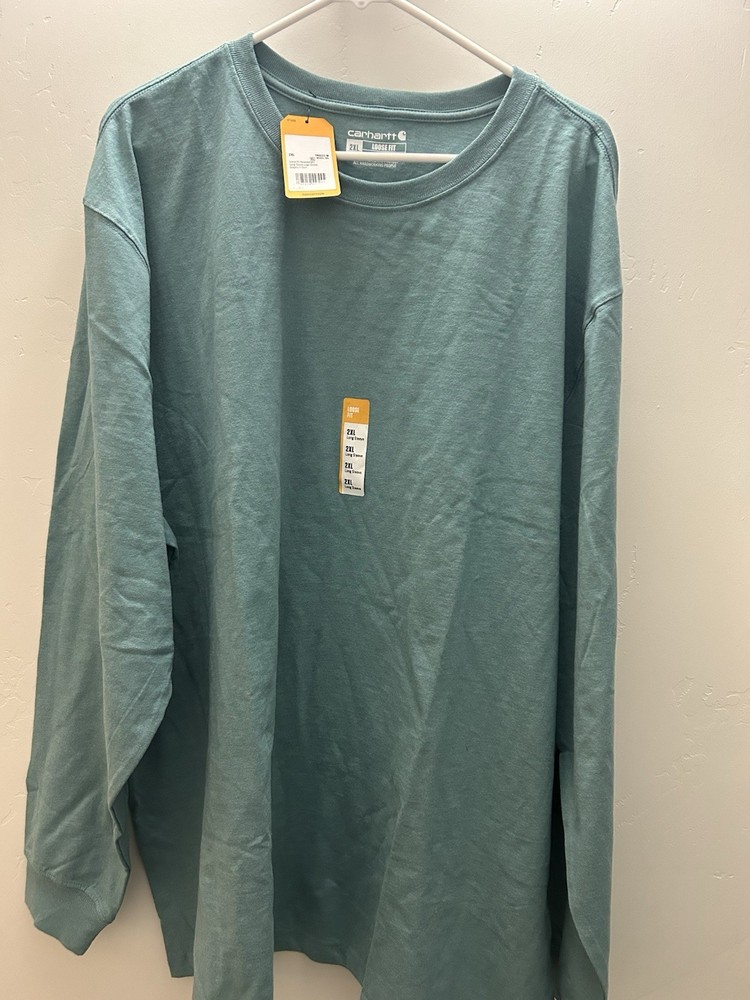 CARHARTT Loose Fit Heavyweight Long-Sleeve Logo Sleeve Graphic Size XLT TK0231-M