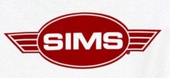 Official License SIMS Skateboard Wings Design T-Shirt Tee Skate Vision- White Sm