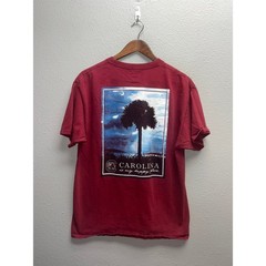 Vintage South Carolina Gamecocks Shirt Happy Place Red College University Tee L