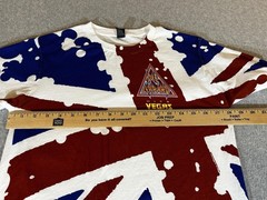 Def Leppard Shirt Mens Small Union Jack Las Vegas Flag Graphic Band Rock Concert