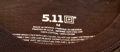 5.11 Tactical Mens Pocket Short Sleeve T-Shirt in Black Size Medium