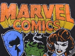 MARVEL COMICS Vintage T Shirt LARGE Graphic Tee SIZE L Captain America HULK Vtg