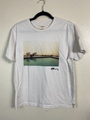 Todd Snyder x Gerry Beckley White Graphic Tee T-Shirt Size Medium Short sleeve