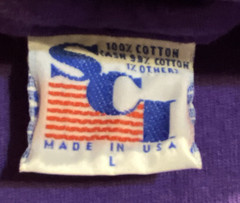 Vtg NAPLES FLORIDA T Shirt NEON FISH 80s-90s Y2K USA MADE Mens L LARGE Purple