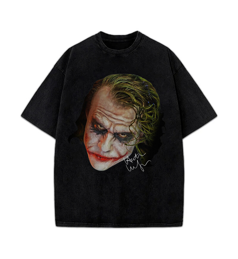 Batman The Dark Knight Joker Heath Ledger Vintage Style Men T-Shirt