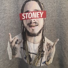 POST MALONE Mens 3XL Tshirt STONEY Rap Hiphop Music Band Official 2016 Gray EUC