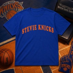 Stevie Knicks Shirt 2026 Game 4 Orange Text Royal Blue Graphic Men Women Tee