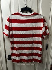 Where’s Waldo Cosplay Unisex T-Shirt Striped Binoculars Graphic Costume Tee SM